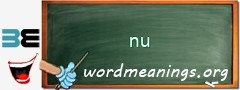 WordMeaning blackboard for nu